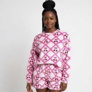 Cherry Patterned Women's Pajama Set